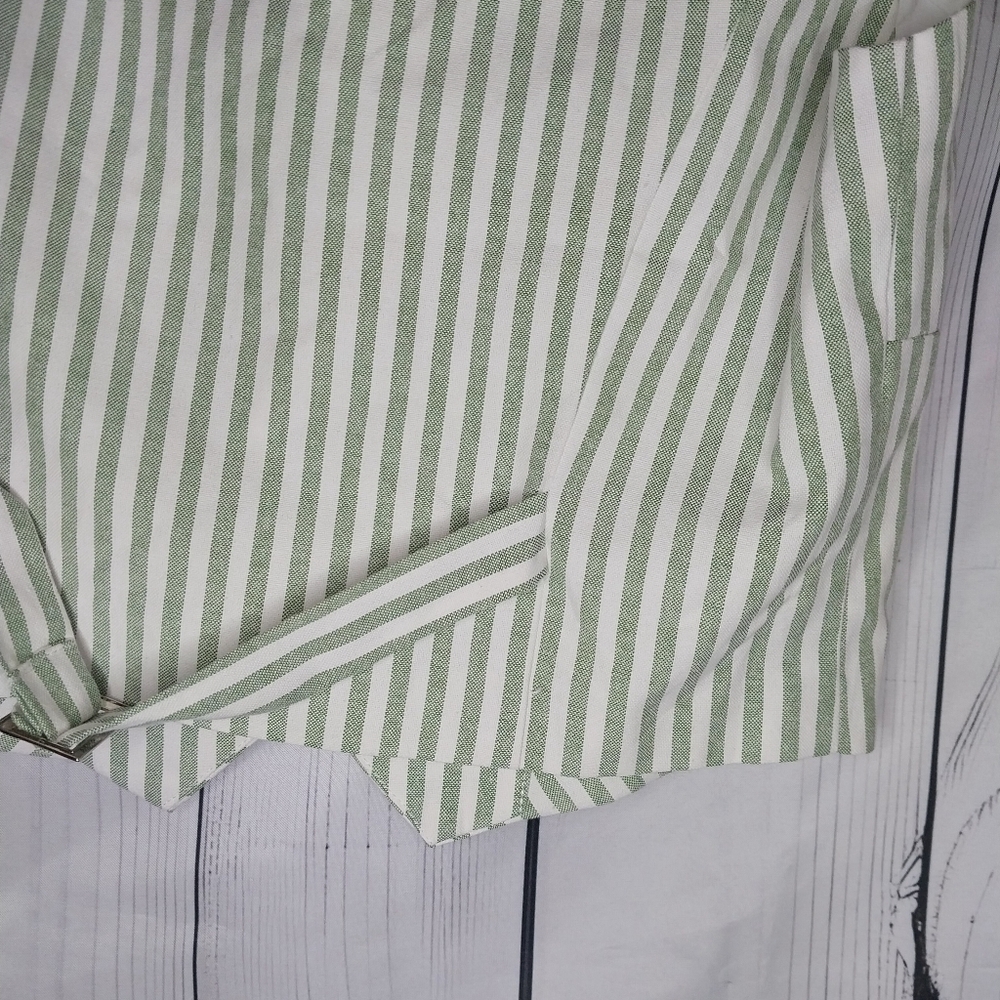 Cider Green And White Striped Women's Cropped Vest NWT - Picture 8 of 8